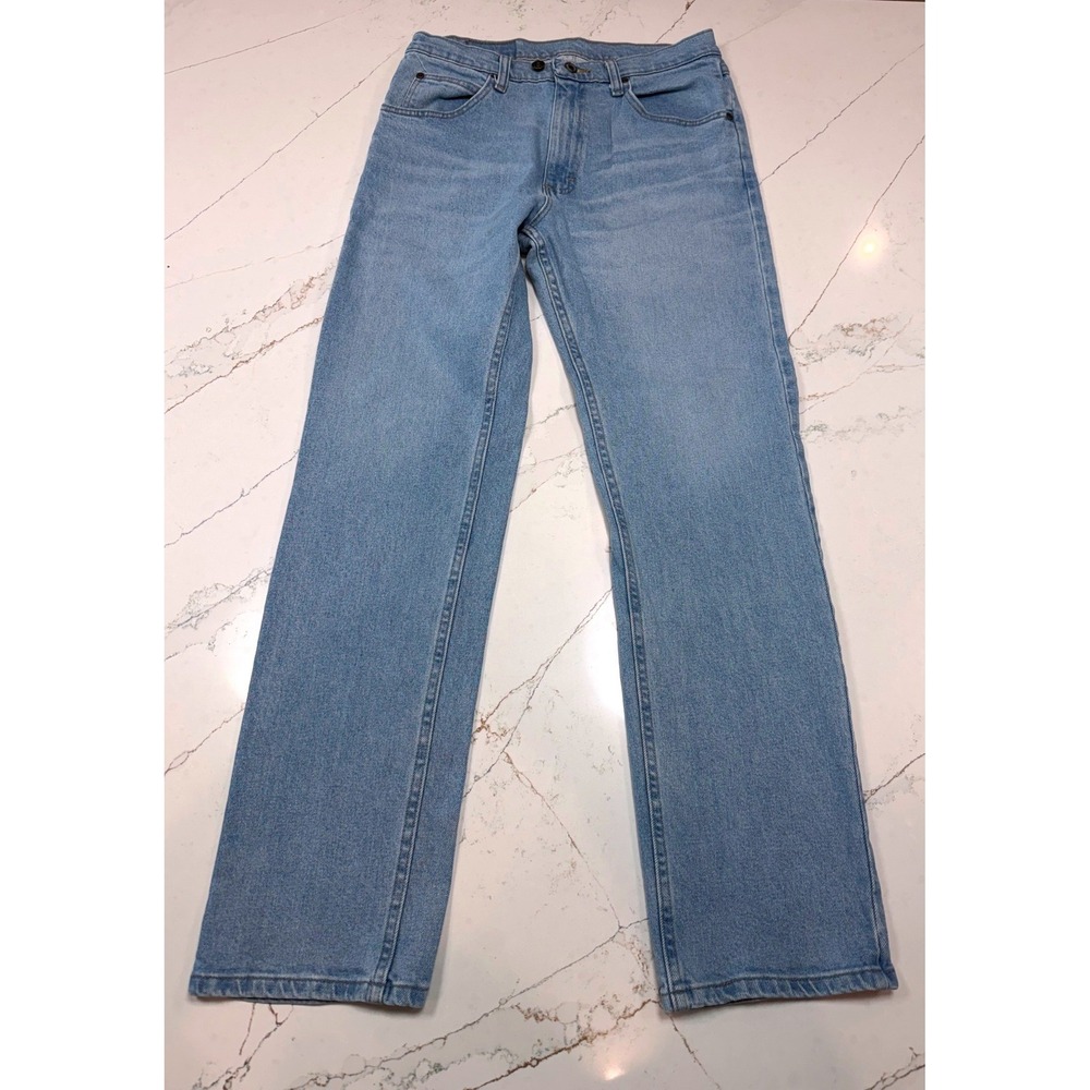 Wrangler‎ Men's Light Wash Straight Leg Stained Work Jeans Size 32x32
